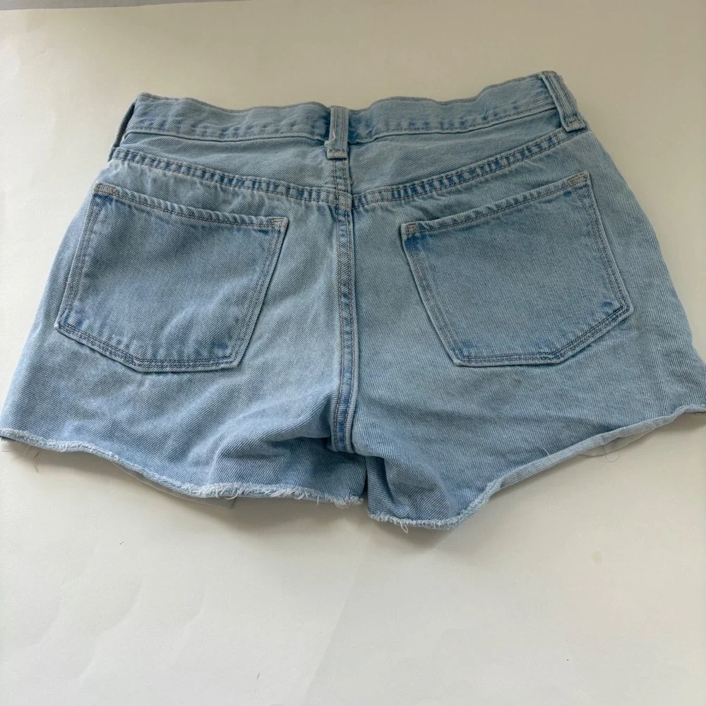 Old Navy Girls‎ Size 14 Denim Shorts High Waisted Frayed Hem Light Wash
